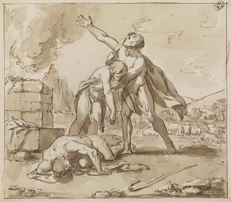 Adamo ed Eva piangono la morte di Abele - Musea Brugge, Groeningemuseum